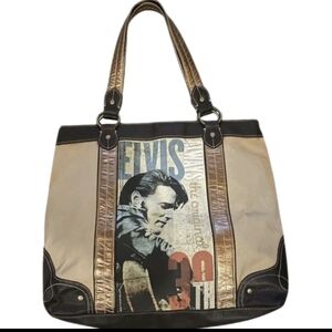 Elvis Presley Tote Bag Womens OS Elvis Always The Original 30th  Brown Handbag